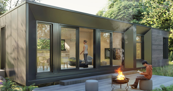 The Affordable Architect-Designed Modern Green prefab 2 Bed kit home