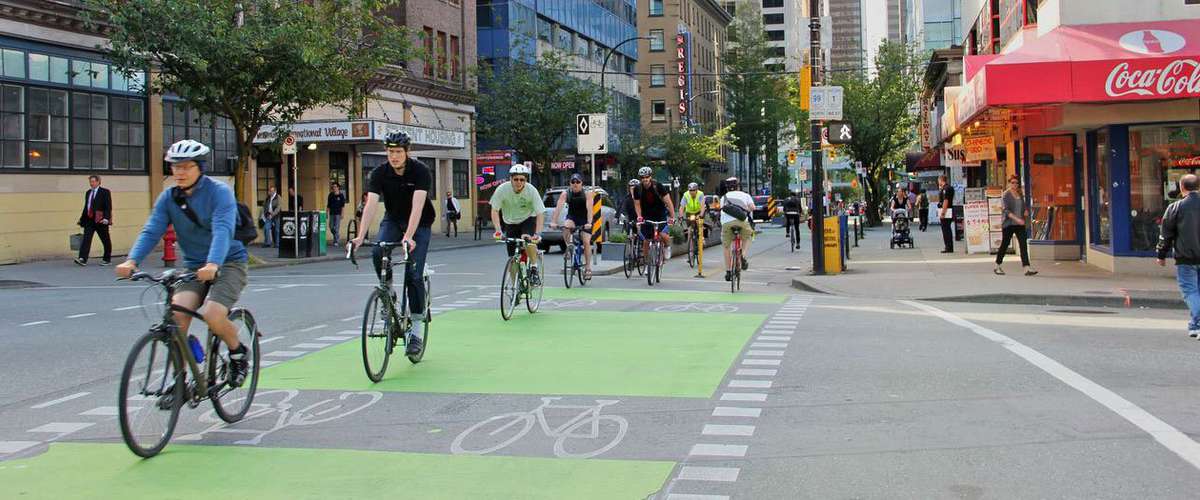 自行车道在温哥华