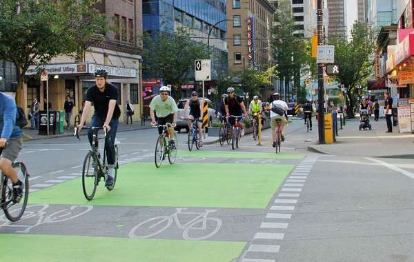 自行车道在温哥华